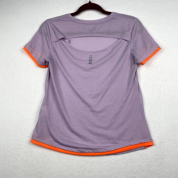 Under Armour Sz S Women's Heatgear Fitted Run Short Sleeve Top Cutout Back‎ - Picture 8 of 8